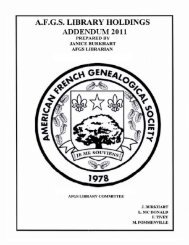 reference books by topic - American-French Genealogical Society