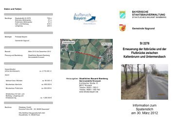 Flyer zum Spatenstich - Staatliches Bauamt Bamberg - Bayern