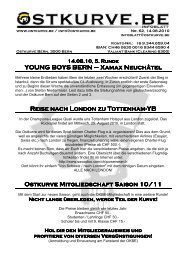 YOUNG BOYS BERN YOUNG BOYS BERN ... - Ostkurve Bern