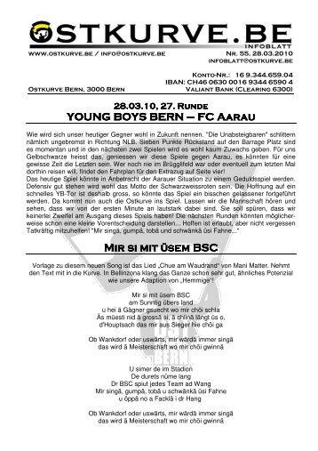 YOUNG BOYS BERN YOUNG BOYS BERN – FC ... - Ostkurve Bern