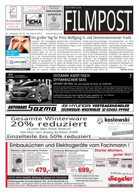 Ausgabe 2 vom 9. Januar 2013 - auf filmpost.de