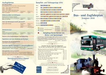 Bus- und Zugfahrplan - Borkumer Kleinbahn