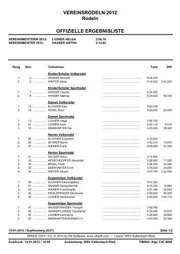 Ergebnisliste als PDF - Wintersportverein Kaltenbach - Ried