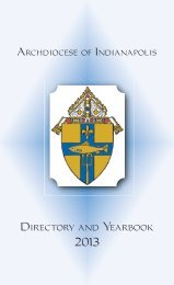 Directory and Yearbook 2013 - Archdiocese of Indianapolis