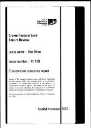 Conservation Resources Report - Land Information New Zealand