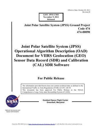 VIIRS Geolocation (GEO) Sensor Data Record (SDR) - Nasa