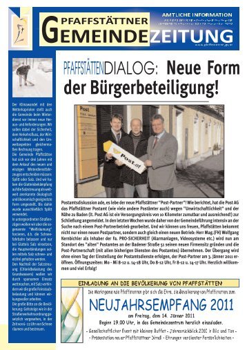 Neue Form der Bürgerbeteiligung! - Pfaffstätten