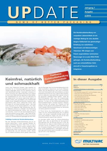 Kundenmagazin UPDATE 2/2010 - Als PDF downloaden - Multivac