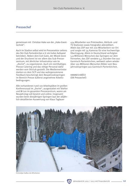 Jahresbericht 2011 / 2012 mit Finanzbericht - Skiclub Partenkirchen