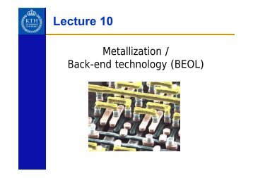 BEOL: Integration - KTH