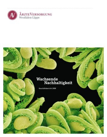 Geschäftsbericht 2008 - Ärzteversorgung Westfalen-Lippe