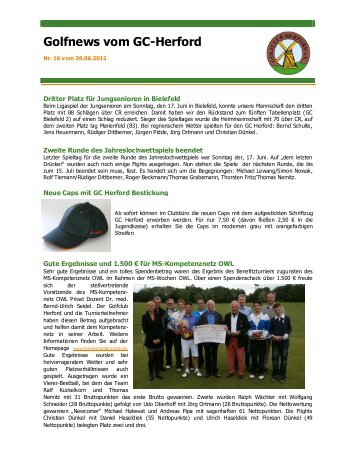 Golf-Newsletter 16 - Golfclub Herford