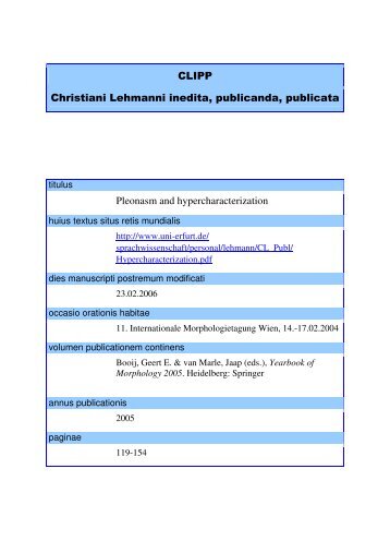 3. Hypercharacterization - Christian Lehmann