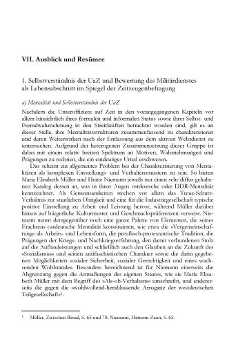 VII. Ausblick und Resümee 1. Selbstverständnis ... - Ch. Links Verlag