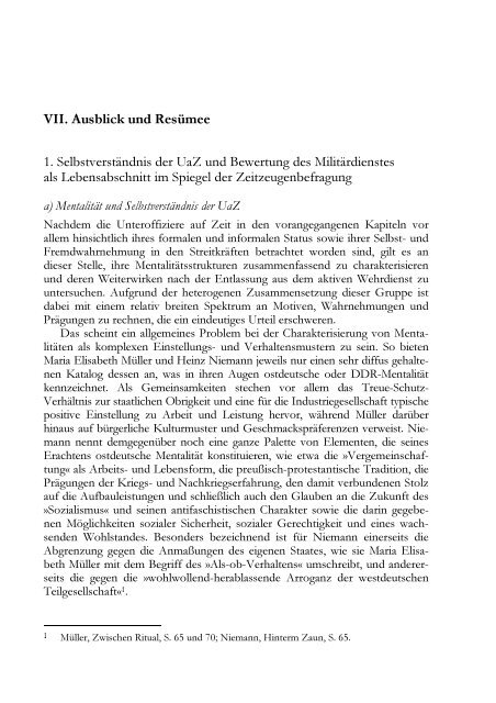 VII. Ausblick und Resümee 1. Selbstverständnis ... - Ch. Links Verlag