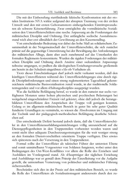 VII. Ausblick und Resümee 1. Selbstverständnis ... - Ch. Links Verlag