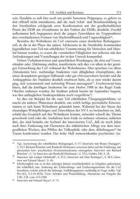 VII. Ausblick und Resümee 1. Selbstverständnis ... - Ch. Links Verlag