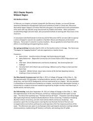 2011 Chapter Reports Midwest Region - American Association of ...