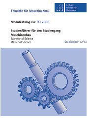 Modulkatalog MB 2006 WiSe 2012/13 - Fakultät für Maschinenbau ...