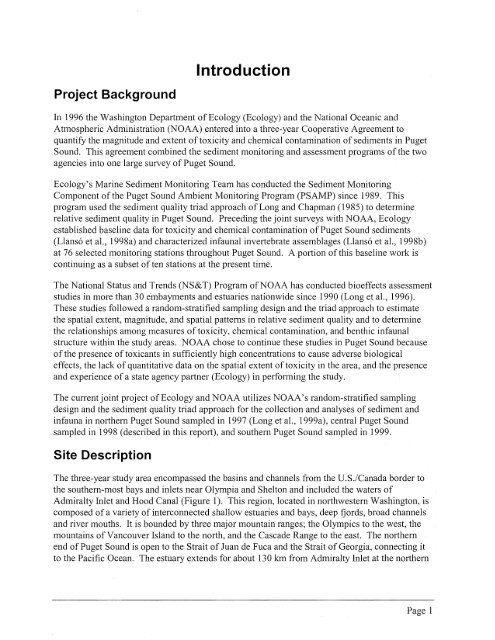 Sediment Quality in Puget Sound Year 2 - Center for Coastal ...