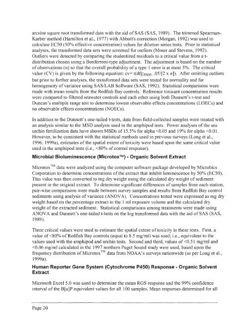 Sediment Quality in Puget Sound Year 2 - Center for Coastal ...