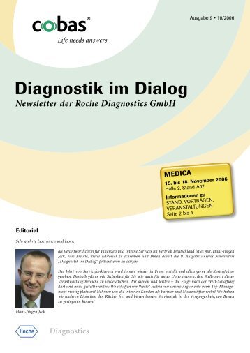 Diagnostik im Dialog, Ausgabe 9, 10/2006 - Roche in Deutschland