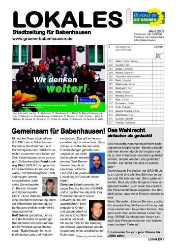 Gemeinsam für Babenhausen! - GRÜNEN in Babenhausen