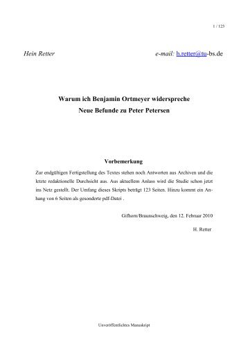 Warum ich Benjamin Ortmeyer widerspreche Neue Befunde - Jena