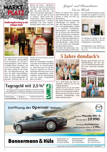 Einkaufsspass am sonntag - Dortmunder & Schwerter Stadtmagazine