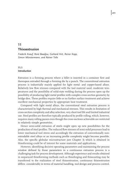 Thixoforming : Semi-solid Metal Processing