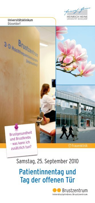 Patientinnentag und Tag der offenen Tür - Brustkrebs Deutschland eV
