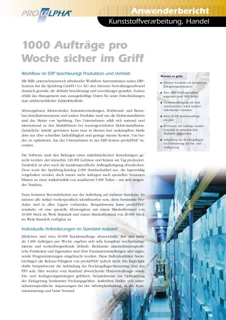 1000 Aufträge pro Woche sicher im Griff - proALPHA