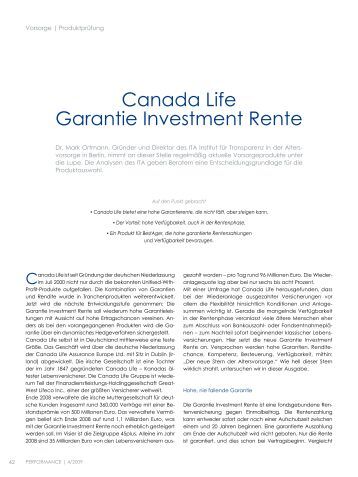 canada life ul investment options