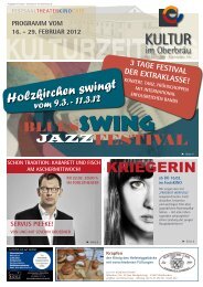 JAZZFestival - KULTUR im Oberbräu