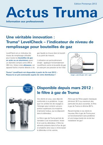 Truma® LevelCheck – l'indicateur de niveau de remplissage pour ...