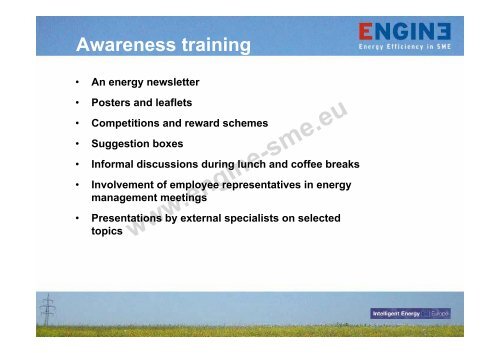 Training course on energy efficiency in SMEs - engine-sme.eu