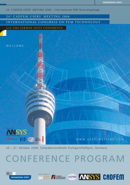 conference program - ANSYS Conference & CADFEM Users´ Meeting