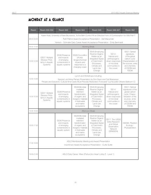 CONFERENCE PROGRAM - ASLO