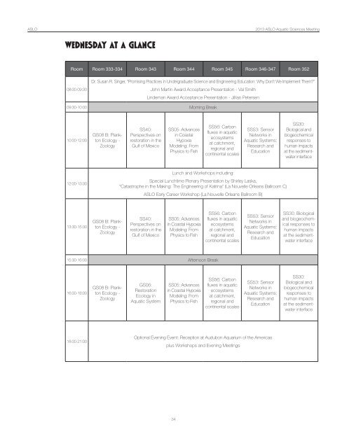 CONFERENCE PROGRAM - ASLO