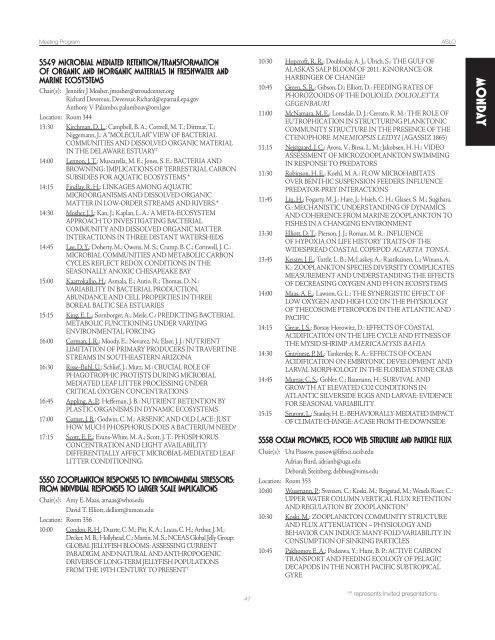 CONFERENCE PROGRAM - ASLO