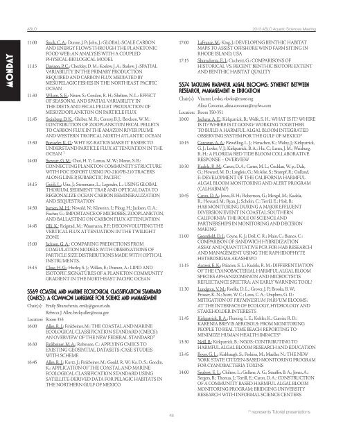 CONFERENCE PROGRAM - ASLO