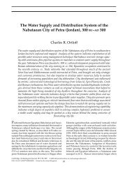 The Water Supply and Distribution System of the Nabataean City of ...