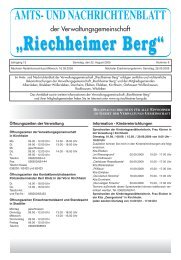 amts- und nachrichtenblatt - VG Riechheimer Berg