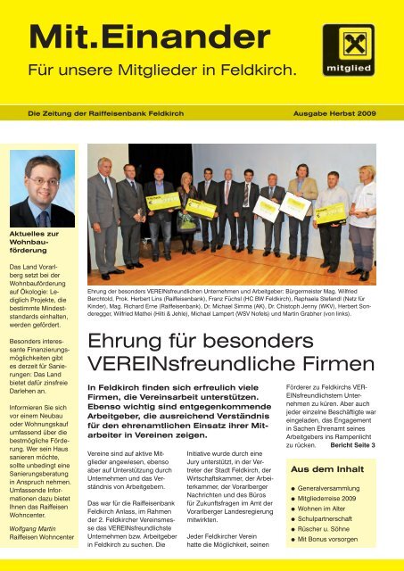 Mit.Einander - Raiffeisenbank Feldkirch