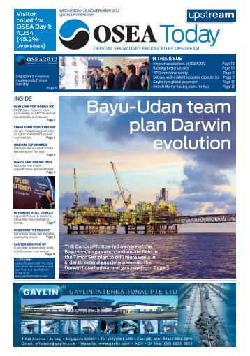 Bayu-Udan team plan Darwin evolution - OSEA