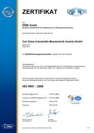 ISO 9001 - bei der Carl Zeiss GmbH