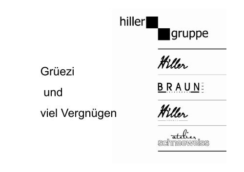 Gesamtprospekt Hiller Gruppe - Chairholder GmbH & Co. KG