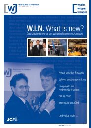 W.I.N. What is new? - Wirtschaftsjunioren Augsburg