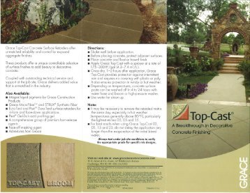 Grace Top-Cast Concrete Surface Retarders otter Directions ...