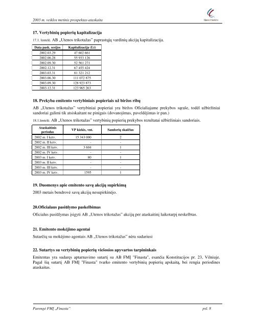 LTL - NASDAQ OMX Baltic